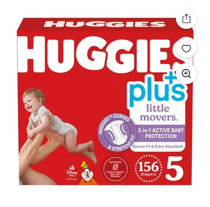 Huggies Plus Size 5 156 Count.