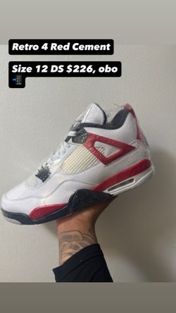 Retro 4 Red Cement ( Size 12 ) DMV📍