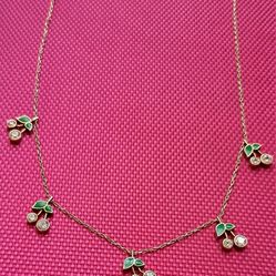 🍒Chic Cherry Necklace🍒14 Karat Gold Plated 