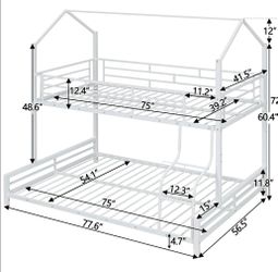 Twin over full size bunk bed