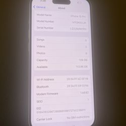 iPhone 15 pro 128 gb fully unlocked to any company 