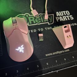 Pink Wired/Wireless Razor mouse