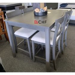 5 Pc Counter Height Dining Table Set 