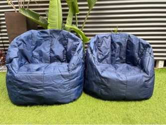 2 Big Joe Navy Beanbag Chairs
