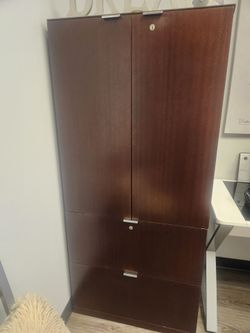 Cabinet with 2 drawers - Mahogany