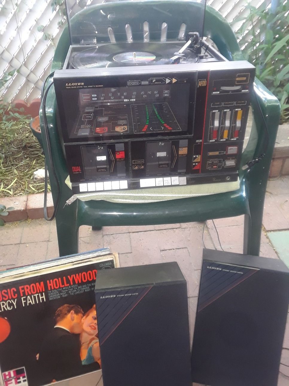 Lloyd's visual sound system dual cassette, record player ,radio