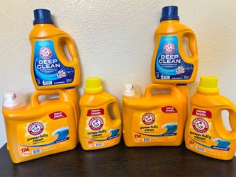 $50 Arm and Hammer Laundry Detergent bundle-(2) 174 loads (2) 67 loads (2)50 loads- Temecula near the mall. Cash only. Door pick up