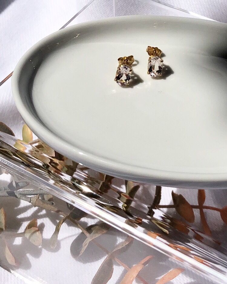 14 KT Yellow Gold Morganite Earrings {contact info removed},All Products : American Fashion Style Bags On Sale