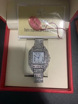 Cartier Santos Diamond iced-out