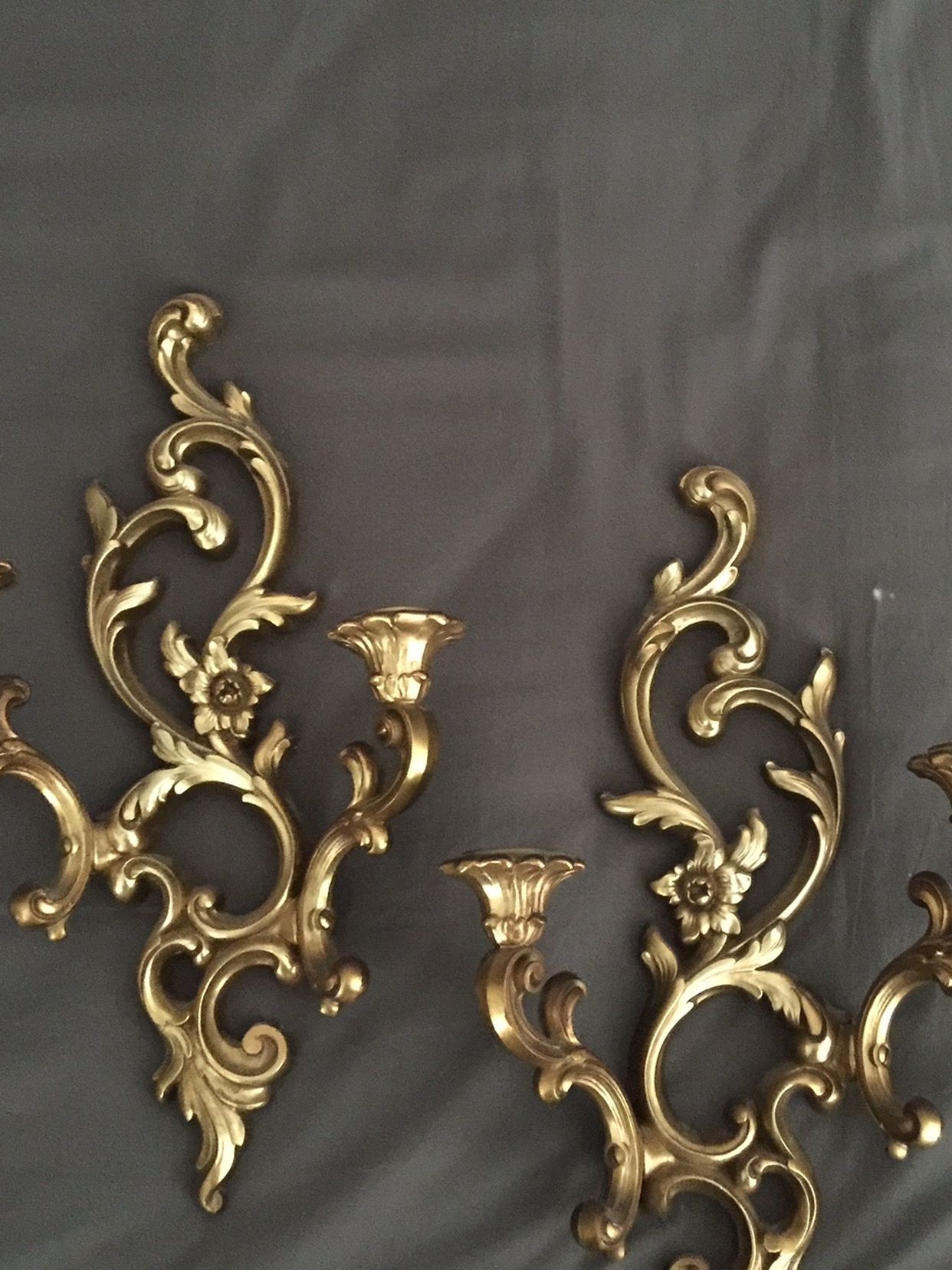 Vintage „siroco Inc“ Wall Candelabras