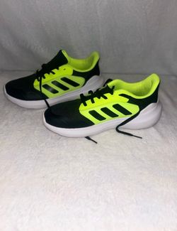 Adidas Mens Running Shoes - Size 6.5 - Black / Neon - Gently Worn