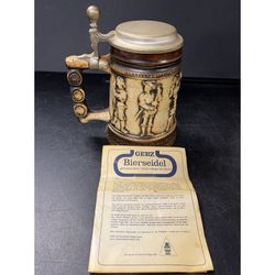 Vintage GERZ Bierseidel German Beer Stein.