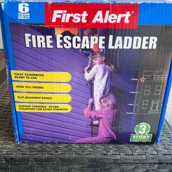 New Three-Story Portable Fire Escape Ladder, 24 Feet