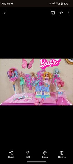 Barbie Fairytopia beautiful dolls bundle includes all the dolls in the photos,  doll stands and  playset , retired out of print 🌸🦋🌸🦋🌸🦋🌸🦋🌸 $30