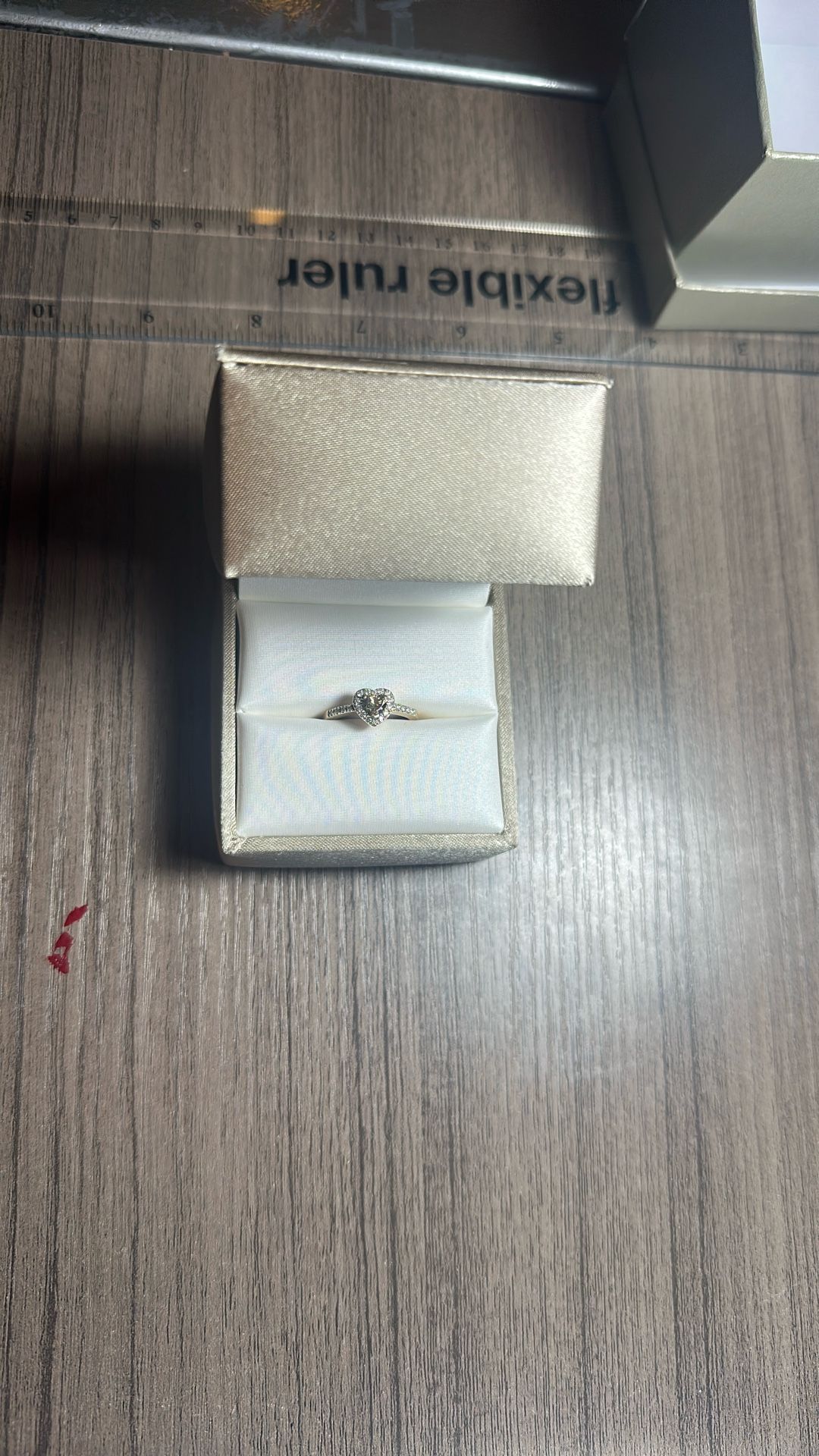 14k Champagne Heart Shaped 1/2 Ct Diamond Engagement Ring 