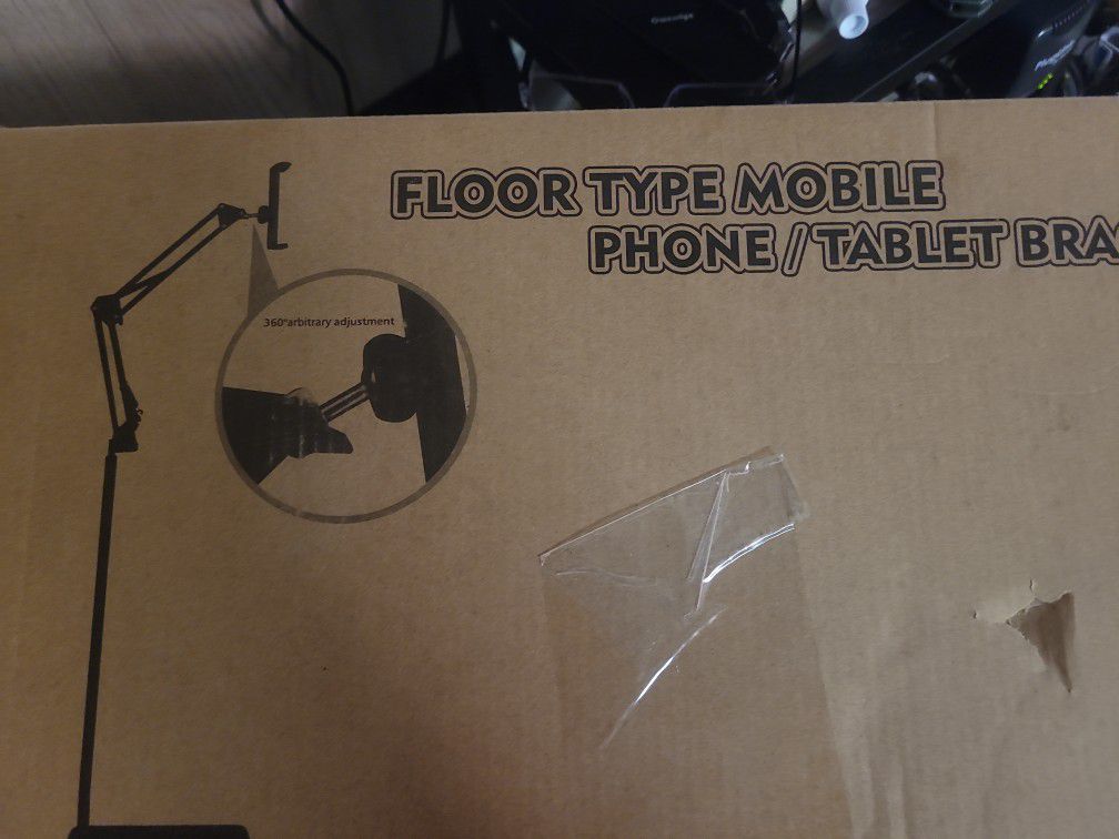 Floor Type Mobile Phone/Tablet Bracket, Black