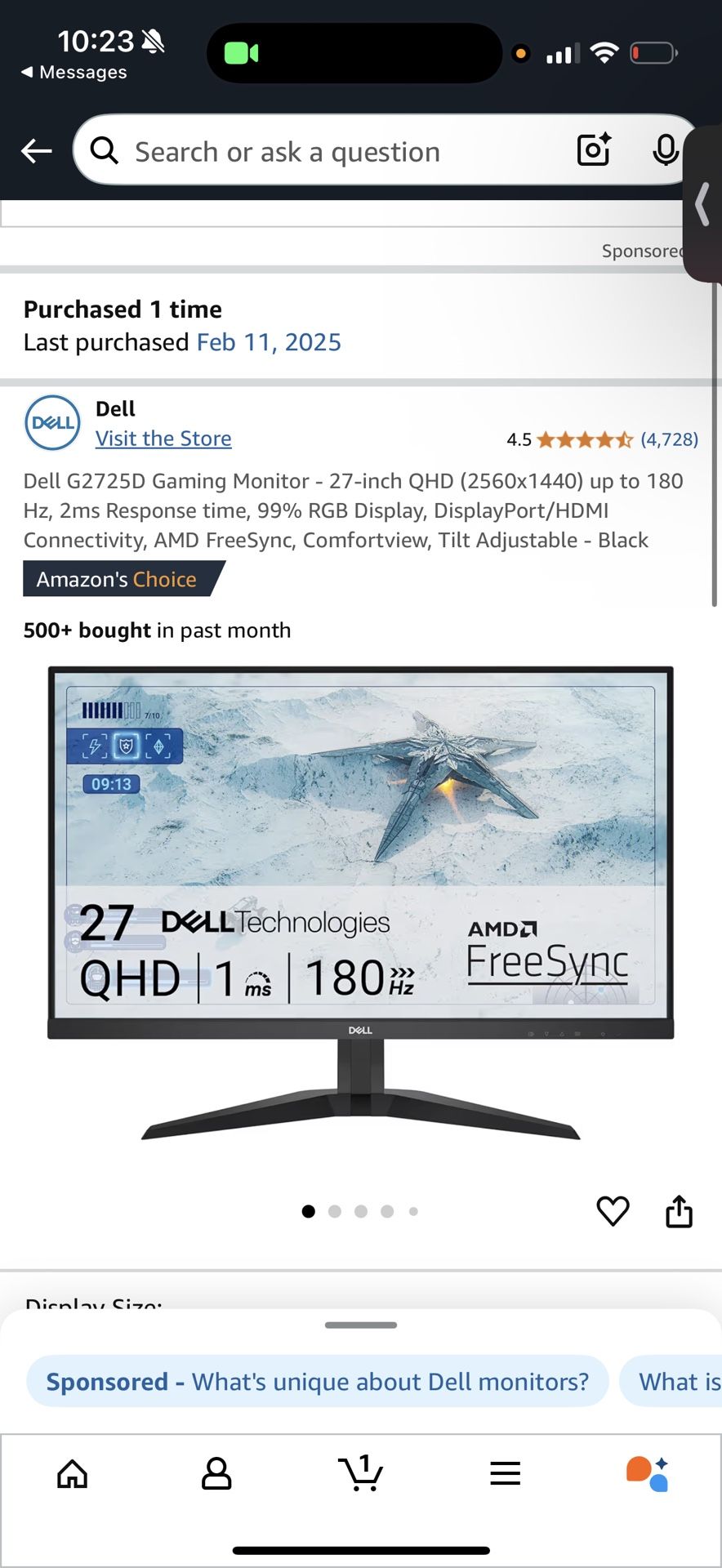 Dell Gaming Monitor