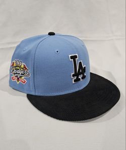 Los Angeles Dodgers Cooperstown Collection Sky Blue/ Black Corduroy Green UnderVisor 5950 Fitted 7 1/8.  $75 Firm