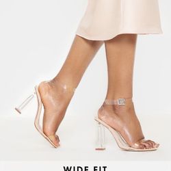Clear Heeled Sandals