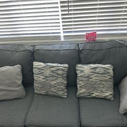 3 Seater Blue/gray Couch 