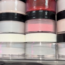 valentino colored acrylic & kiara sky jelly gel polishes