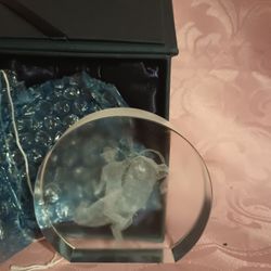 Leaded Crystal Bucking Cowboy 