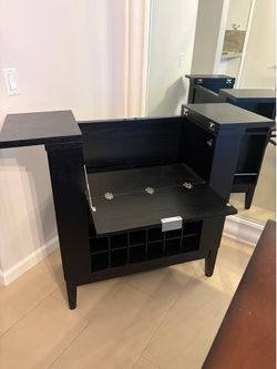 Sophisticated bar cart