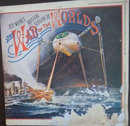 "JEFF WAYNE'S THE WAR OF THE WORLDS" CBS Dbl LP w/16 pg Bklt~Euro Import~EX/VG+