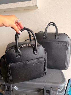 Ayla & Co Black Vegan Leather Bag Set