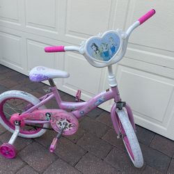Girls 16" Wheel Bicycle With Training Wheels Frozen Theme W Music Box Ready To Ride