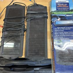 12 Volt Solar Chargers. New And Used. Set Of 3