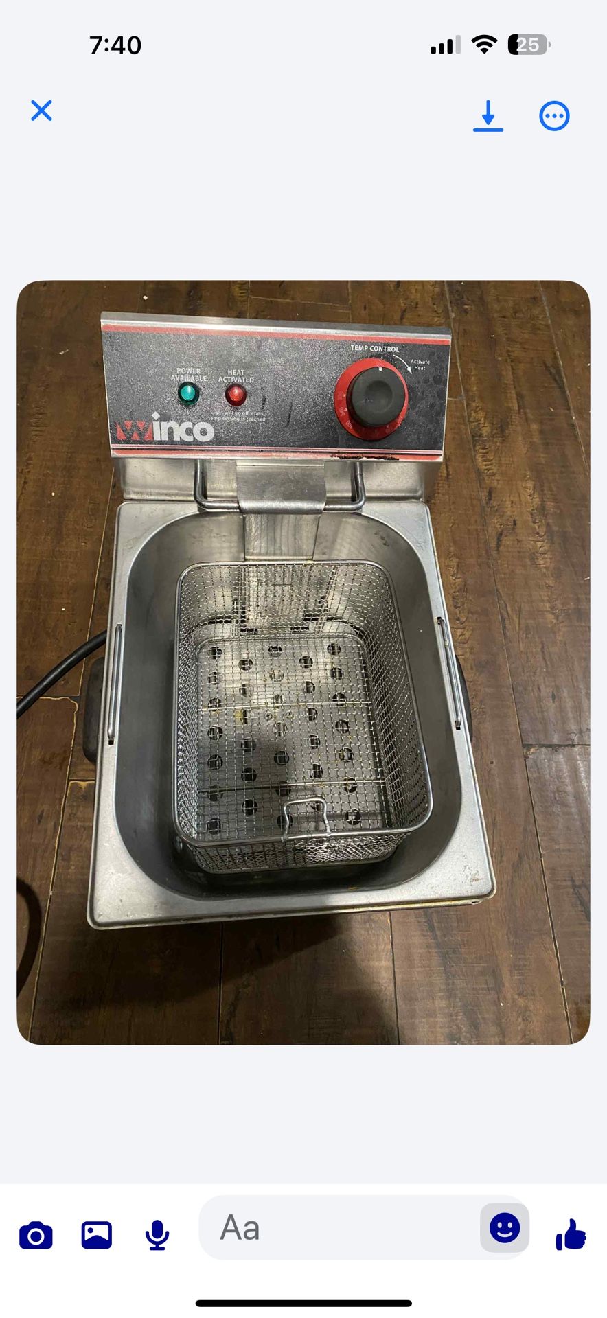 Freidora Eléctrica Winco