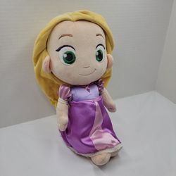 Disney Store Tangled Rapunzel Stuffed Doll Plush 12" People Baby Girl Toy Young