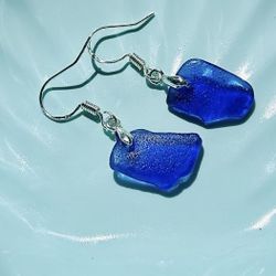 Cobalt Blue Sterling Silver Earrings 