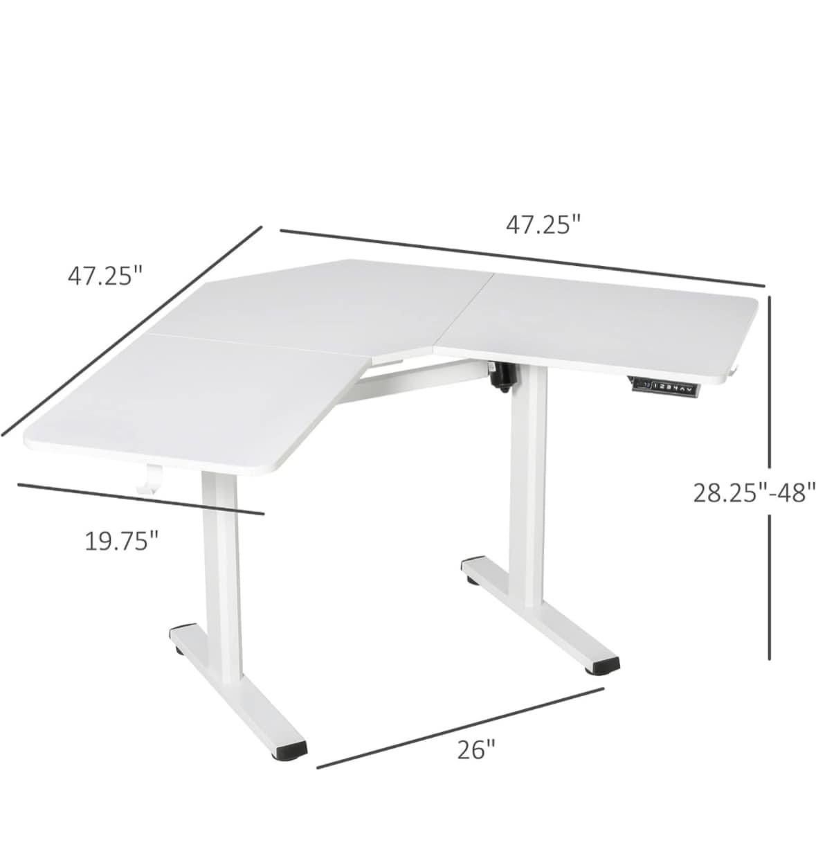 Corner Desk - Mechanically Raises 