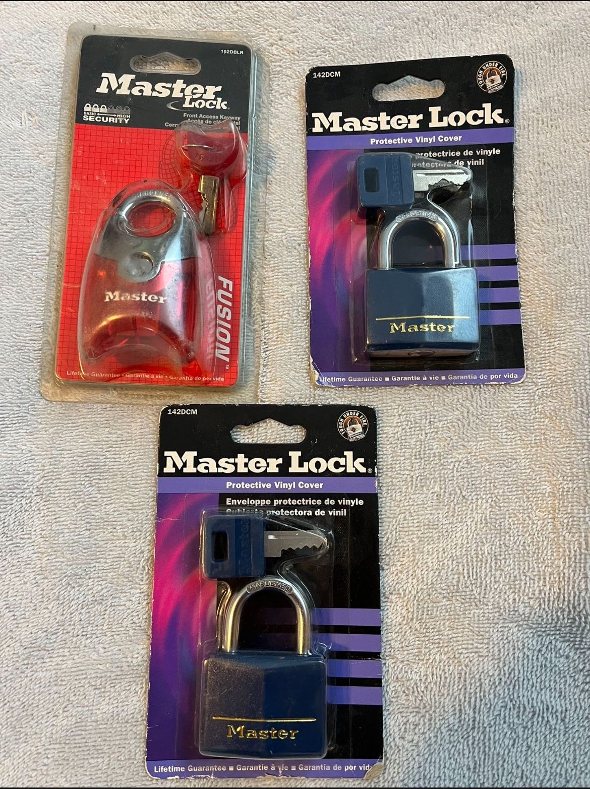 Master Lock, $10 Ea / All 3 $25