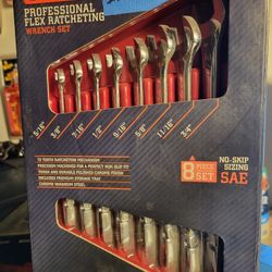 ICON 8 Pc. SAE Flex Ratching Wrench Set 