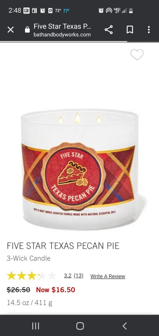 BBW TEXAS PECAN PIE