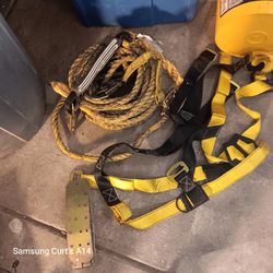 Safety Harness Rope And Brackets