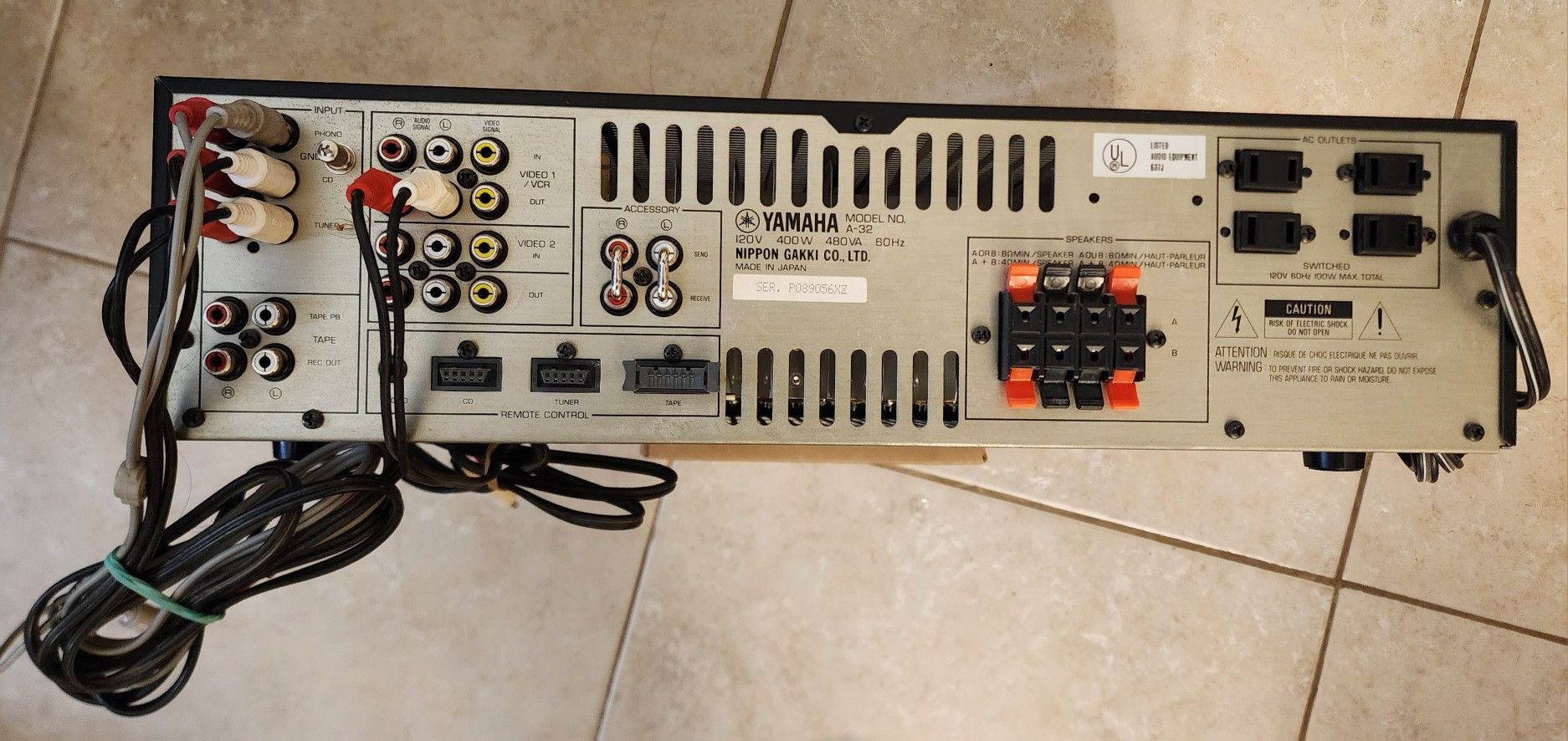 Vintage Yamaha Natural Sound Stereo Amplifier A-32 for Sale in