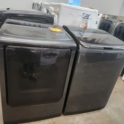 💯💯SAMSUNG SET STEAM WASHER AND GAS DRYER ⛽️ JUMBO  We Have Gas And Electric 