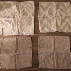 🛋️ Set of 2 West Elm & 2 Pigment Pillow Cases – 20x20