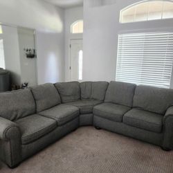 Grey Sectional Couch. 