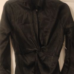 New Black Blouse Size XS