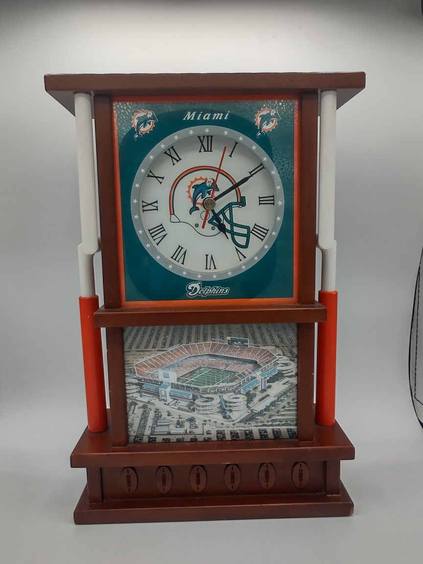 Miami Dolphins Desk Clock