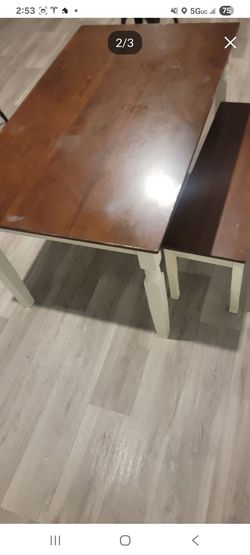 Farmhouse Dining Table with Bench