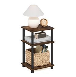 3-Tier Industrial Decor Piece with Black Metal Frame