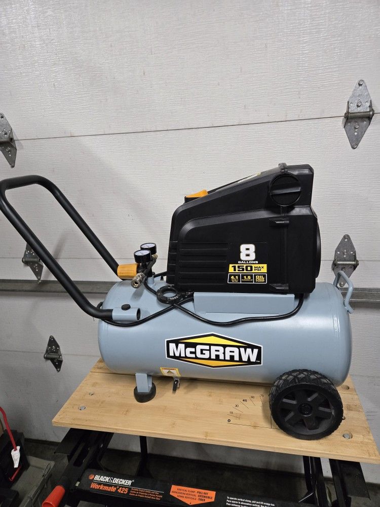 AIR COMPRESSOR MCGRAW 8 GALLON AIR COMPRESSOR