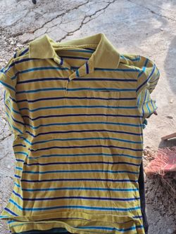 Yellow & blue Striped Polo Shirts