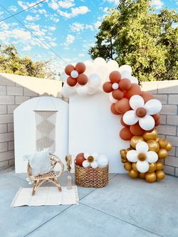 Wood Panel Backdrop / Garland / BOHO Chair And More